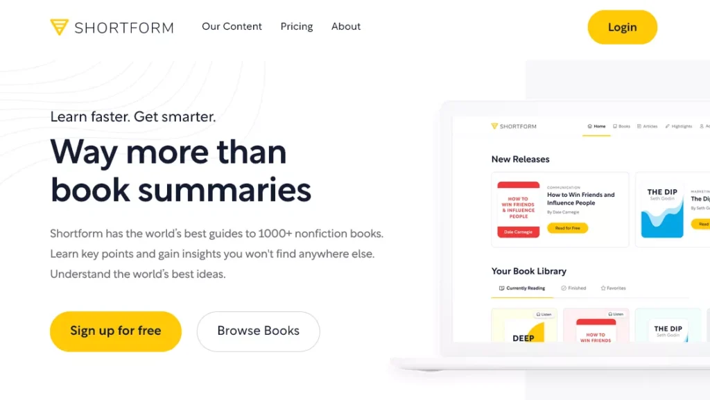 shortform homepage